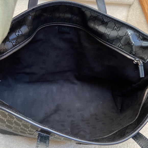 authentic gucci grey GG imprime large tote bag - Picture 9 of 15